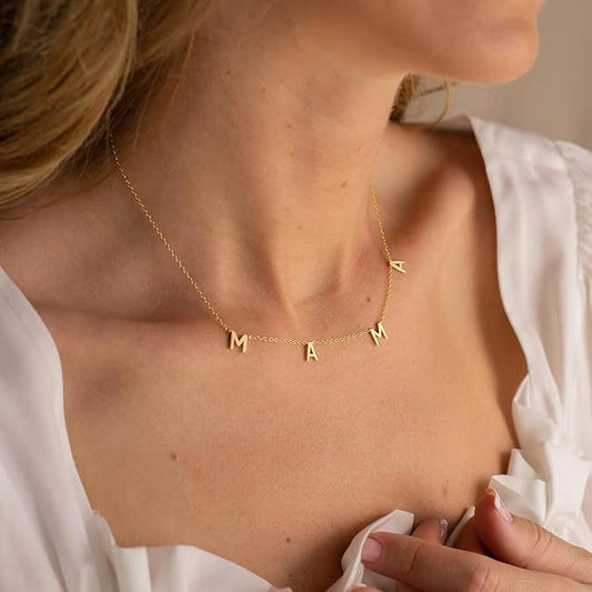 English Letter Titanium Steel Necklace