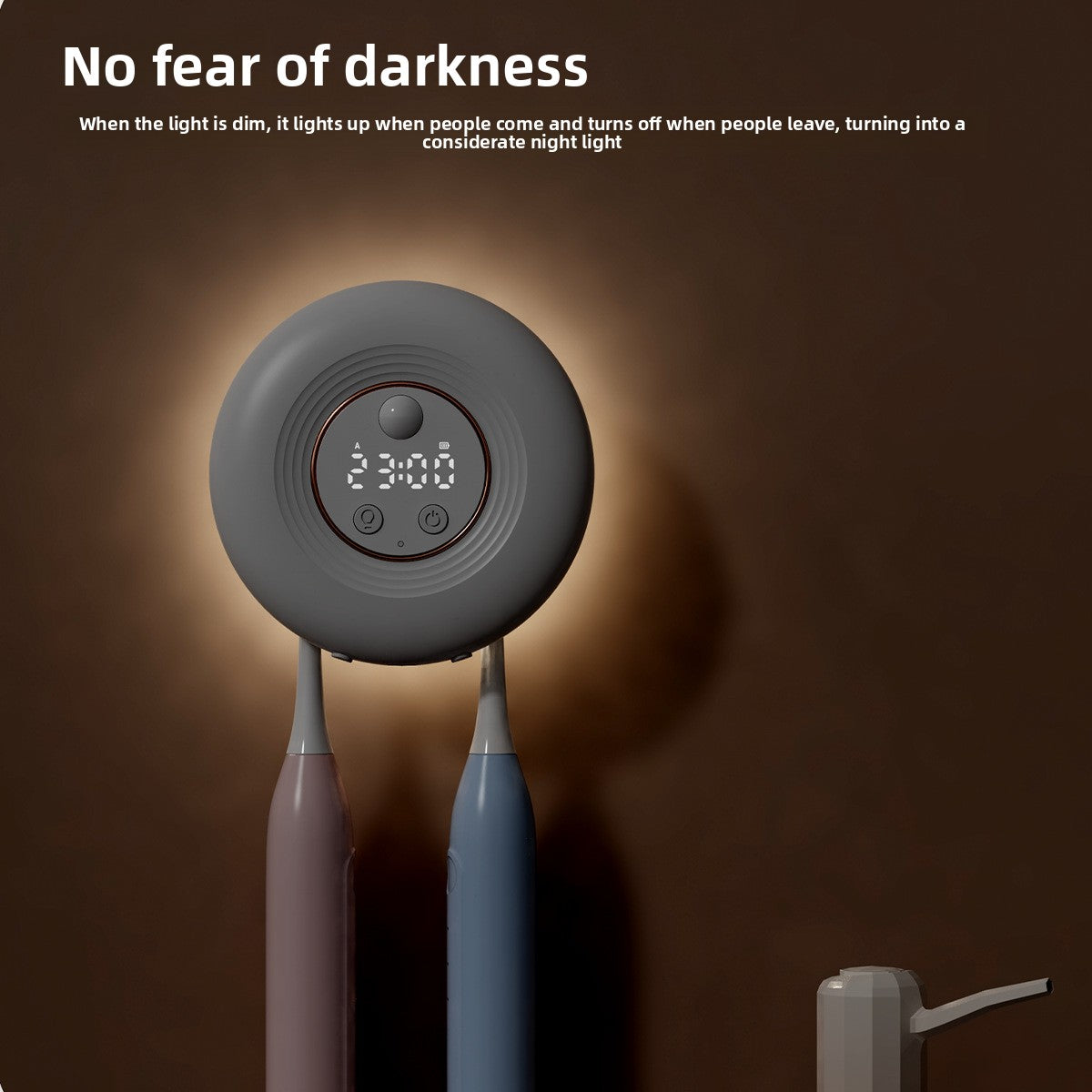 Smart Toothbrush Sterilizer Holder with UV Drying and Night Light