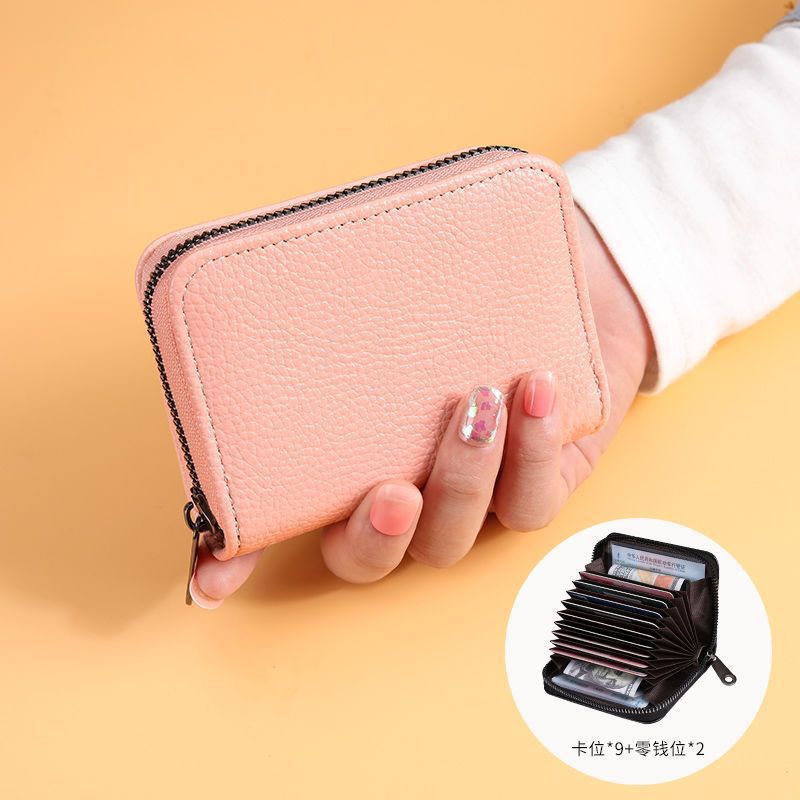 Multi Slot Card Holder with Zipper Closure