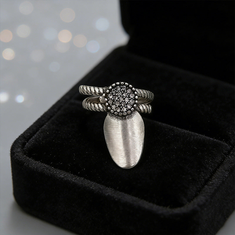 Adjustable Snake Vintage Ring with Tree of Life Design