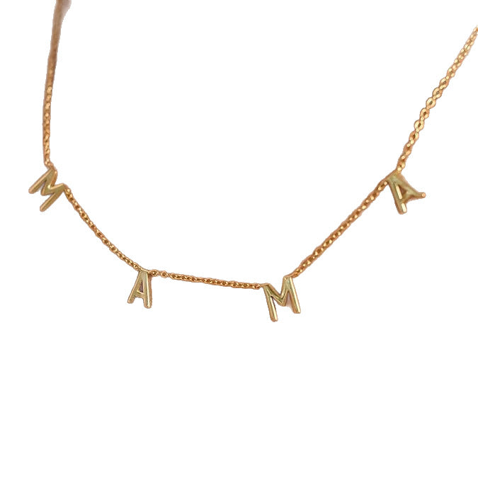 English Letter Titanium Steel Necklace