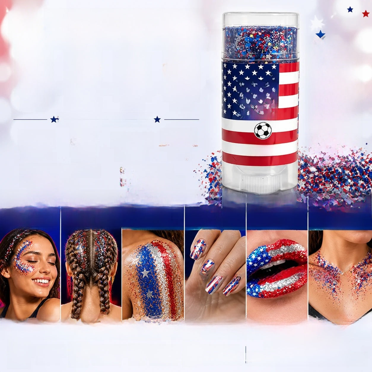 Fourth of July Glitter Stick